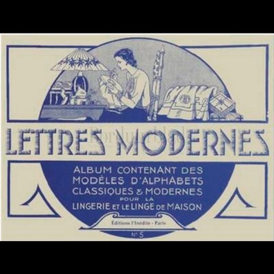 Borduurblad productfoto Borduurboek replica Lettres Modernes