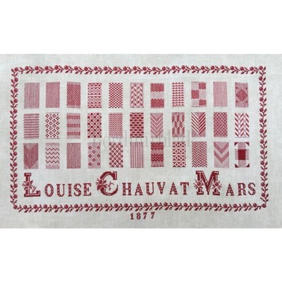 Borduurblad productfoto Reflets de Soie borduurpatroon Louise Chauvat 1877