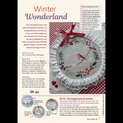 Borduurblad productfoto Patroon Winter Wonderland