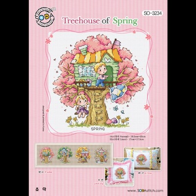Borduurblad productfoto Borduurpatroon Treehouse of Spring