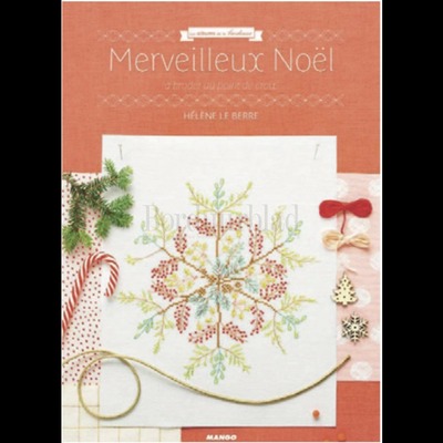 Borduurblad productfoto Borduurboek Merveilleux Noël à broder au point de croix - Een prachtig kerstfeest in kruissteek