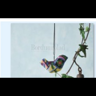 Borduurblad productfoto Borduurpakket Birds Ribbon- Vogels Lint 01-9152