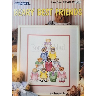 Borduurblad productfoto Patroon Leisure Arts ‘Beary Best Friends’