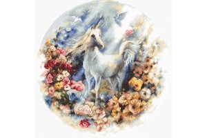 Borduurblad productfoto Borduurpakket Leti Stitch ‘Unicorn’