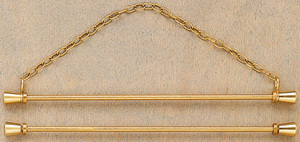 Borduurblad productfoto Goudkleurig schellekoordhanger – 20 cm