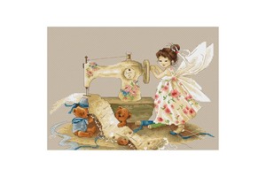 Borduurblad productfoto Borduurpakket Luca-S ‘Needlewoman Fairy’