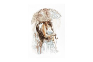 Borduurblad productfoto Borduurpakket Luca-S ‘Under Umbrella’
