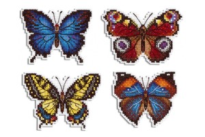 Borduurblad productfoto Borduurpakket MP Studia Magneetset ‘Bright Butterflies’