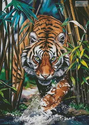 Borduurblad productfoto Patroon Artecy 'Dangerous Tiger'