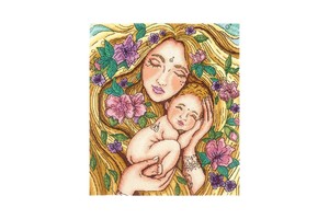 Borduurblad productfoto Borduurpakket Andriana ‘Mom’s Love’