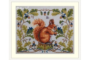 Borduurblad productfoto Borduurpakket Merejka ‘Squirrel’