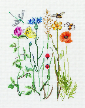 Borduurblad productfoto Borduurpakket Thea Gouverneur 'Wild Flowers'