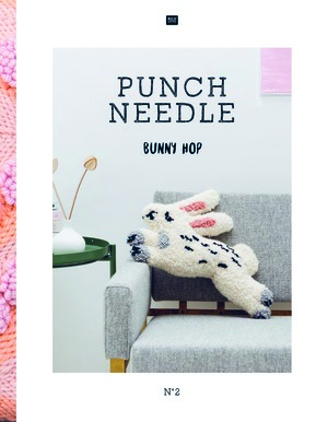 Borduurblad productfoto Boek Rico Design 'Punch Needle Bunny Hop Nº2'
