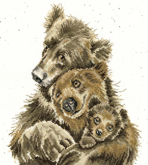 Borduurblad productfoto Borduurpakket Bothy Threads ‘Bear Hugs’