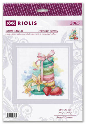 Borduurblad productfoto Borduurpakket Riolis ‘Sweet Dessert’ 2