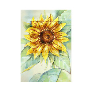 Borduurblad productfoto Borduurpakket Orchidea Card ‘Sunflower’