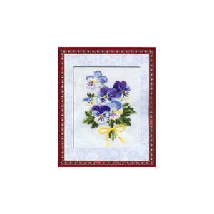 Borduurblad productfoto Borduurpakket Riolis ‘Violas’