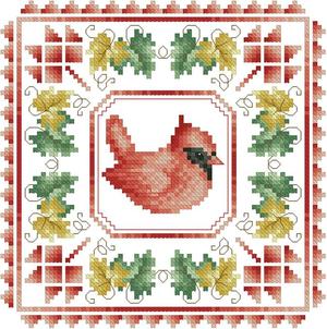 Borduurblad productfoto Patroon Kitty & Me Designs 'Little Bird Quilts Autumn'
