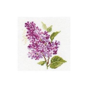 Borduurblad productfoto Borduurpakket Alisa ‘Branch Of Lilac'