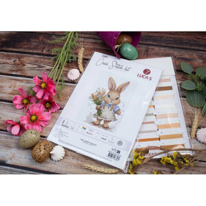 Borduurblad productfoto Borduurpakket Luca-S ‘The Happy Bunny’ 2