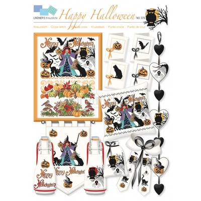 Borduurblad productfoto Lindner Kreuzstiche Leaflet 'Happy Halloween 070' 2