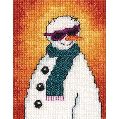 Borduurblad productfoto Sneeuwpop met zonnebril