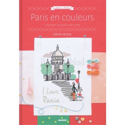 Borduurblad productfoto Borduurboek Paris en couleurs