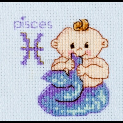 Borduurblad productfoto Patroon Baby Zodiac Sterrenbeeldjessampler voor lieve kleine baby'tjes 2