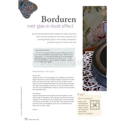 Borduurblad productfoto Patroon Borduren met glas-in-lood effect 2