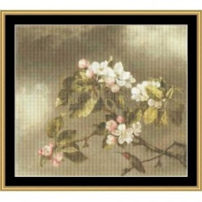 Borduurblad productfoto Patroon Mystic Stitch - Humming Bird & Apple Blossom
