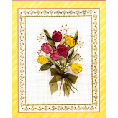 Borduurblad productfoto Lintborduurpakket PANNA ‘Tulpenboeket’ 2