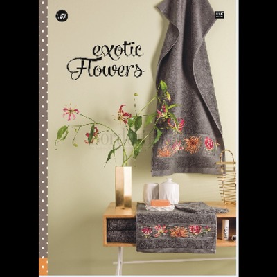 Borduurblad productfoto Rico Design borduurboek Exotic Flowers - nr. 157