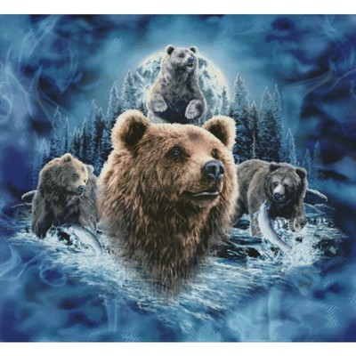 Borduurblad productfoto Patroon XX ‘Wild Nature – The Bears’ 2