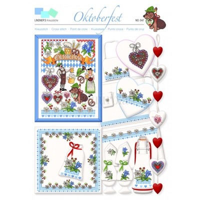 Borduurblad productfoto Lindner Kreuzstiche Leaflet 'Oktoberfest 047' 2