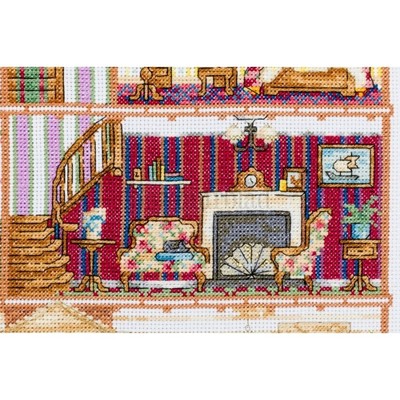 Borduurblad productfoto Patroon Edwardiaans poppenhuis 2e etage (deel 3) 2