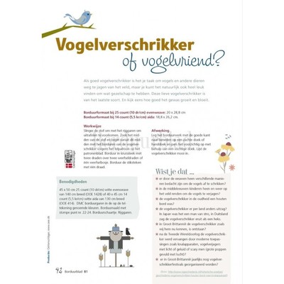 Borduurblad productfoto Patroon Vogelverschrikker of vogelvriend? 2