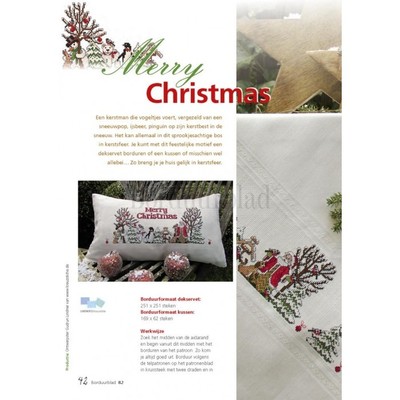 Borduurblad productfoto Patroon Merry Christmas