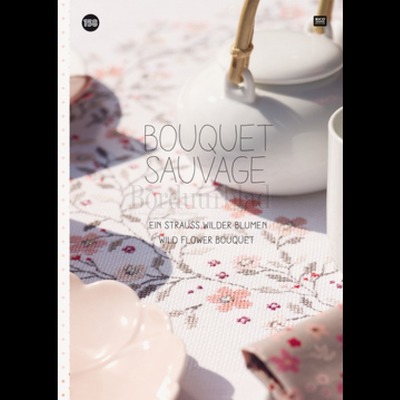 Borduurblad productfoto Boek Bouquet Sauvage - wilde bloemen - NR.158