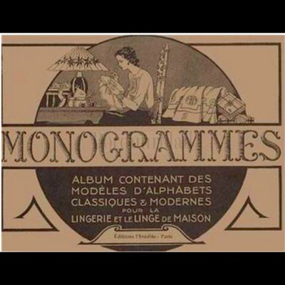 Borduurblad productfoto Boek 'Monogrammes'