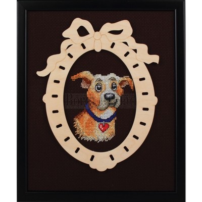 Borduurblad productfoto Borduurpakketjes met decoratieve houten ornamenten - Dreamer