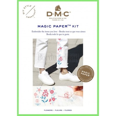 Borduurblad productfoto Magic Paper Kit- Freestyle Flowers