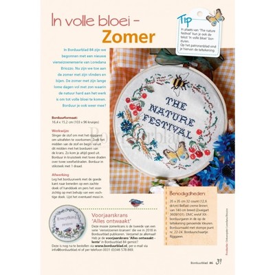 Borduurblad productfoto Patroon In volle bloei - Zomer 2