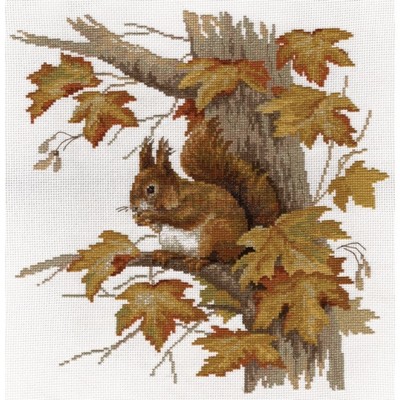 Borduurblad productfoto Borduurpakket Panna Squirrel