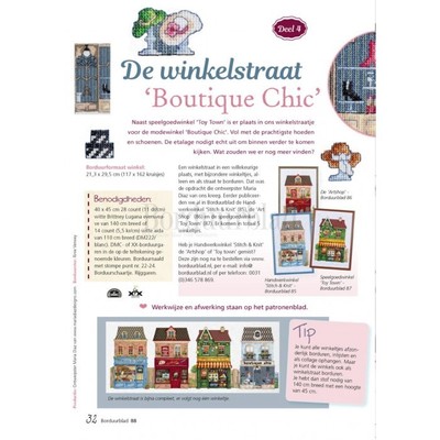 Borduurblad productfoto Patroon De Winkelstraat Boutique Chic