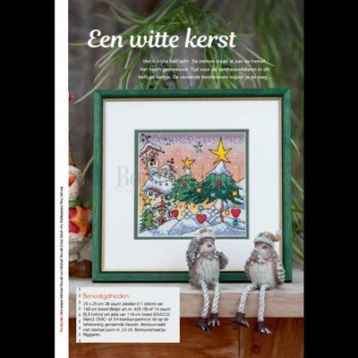 Borduurblad productfoto Patroon Een witte kerst