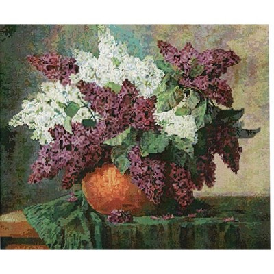 Borduurblad productfoto Lilacs- patroon