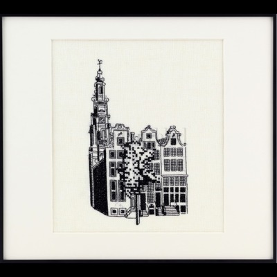 Borduurblad productfoto Borduurpakket Amsterdamse Panden