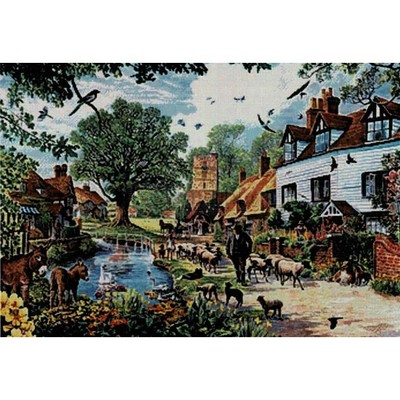 Borduurblad productfoto Patroon Artecy 'A Village in Spring'