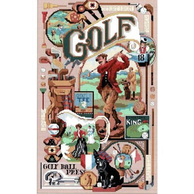 Borduurblad productfoto Golf Memorabilia- patroon
