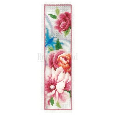 Borduurblad productfoto Set met 2 Boekenlegger Roosjes 2